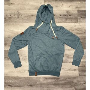 Naketano Women's Hoodie Pullover‎ Sweater Size M Blue Melange Soft Outdoors Fall